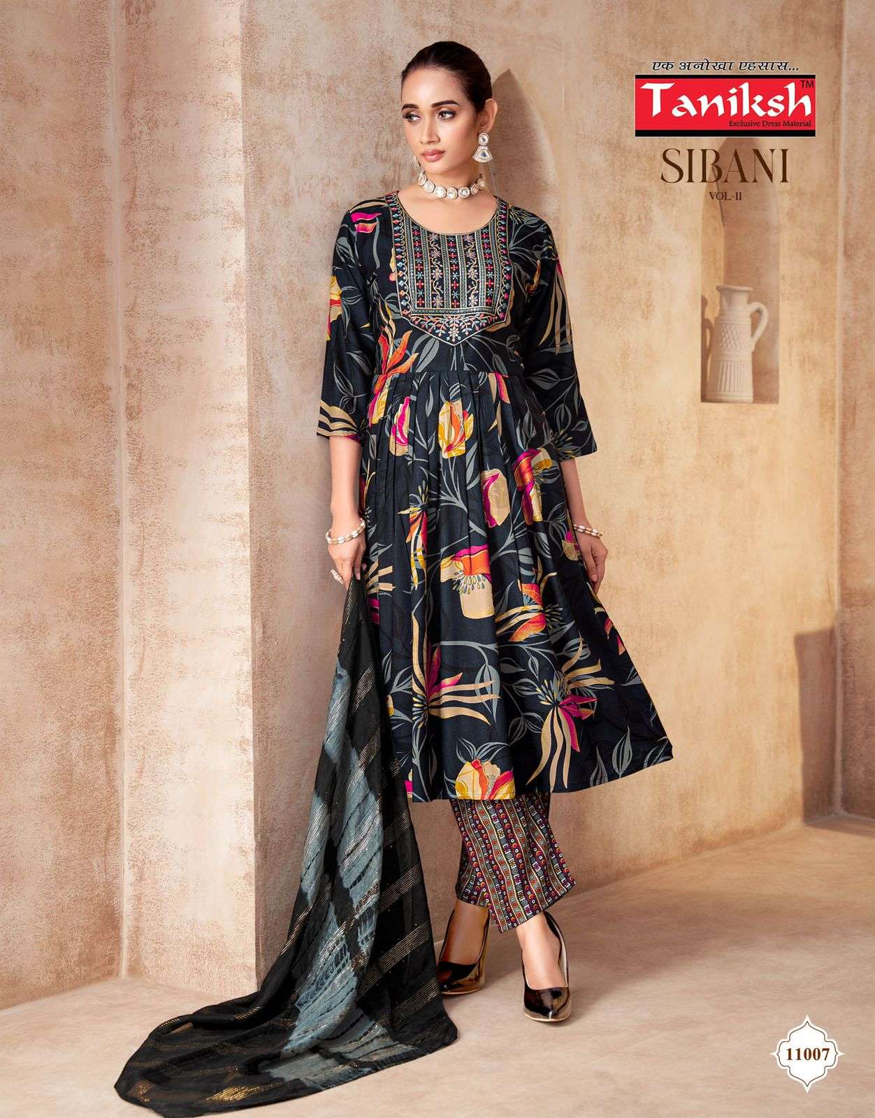 TANIKSH SIBANI VOL-11 Rayon Printed Stitched Anarkali Suit Set - Amrah Wholesale