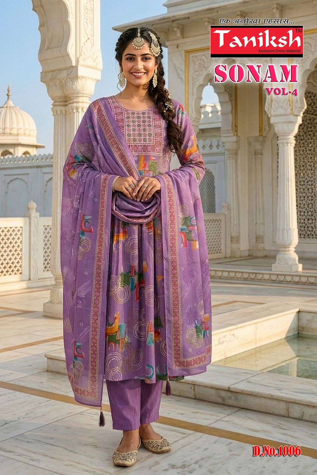 Taniksh Sonam Vol-4 Vertical Embroidery Stitched Suit Set