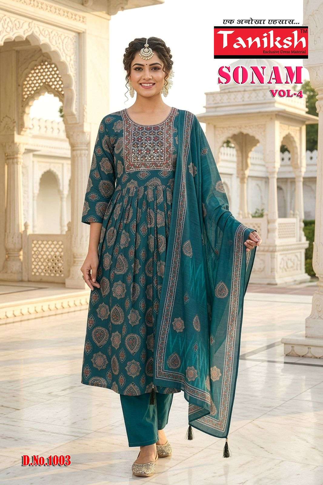 Taniksh Sonam Vol-4 Vertical Embroidery Stitched Suit Set