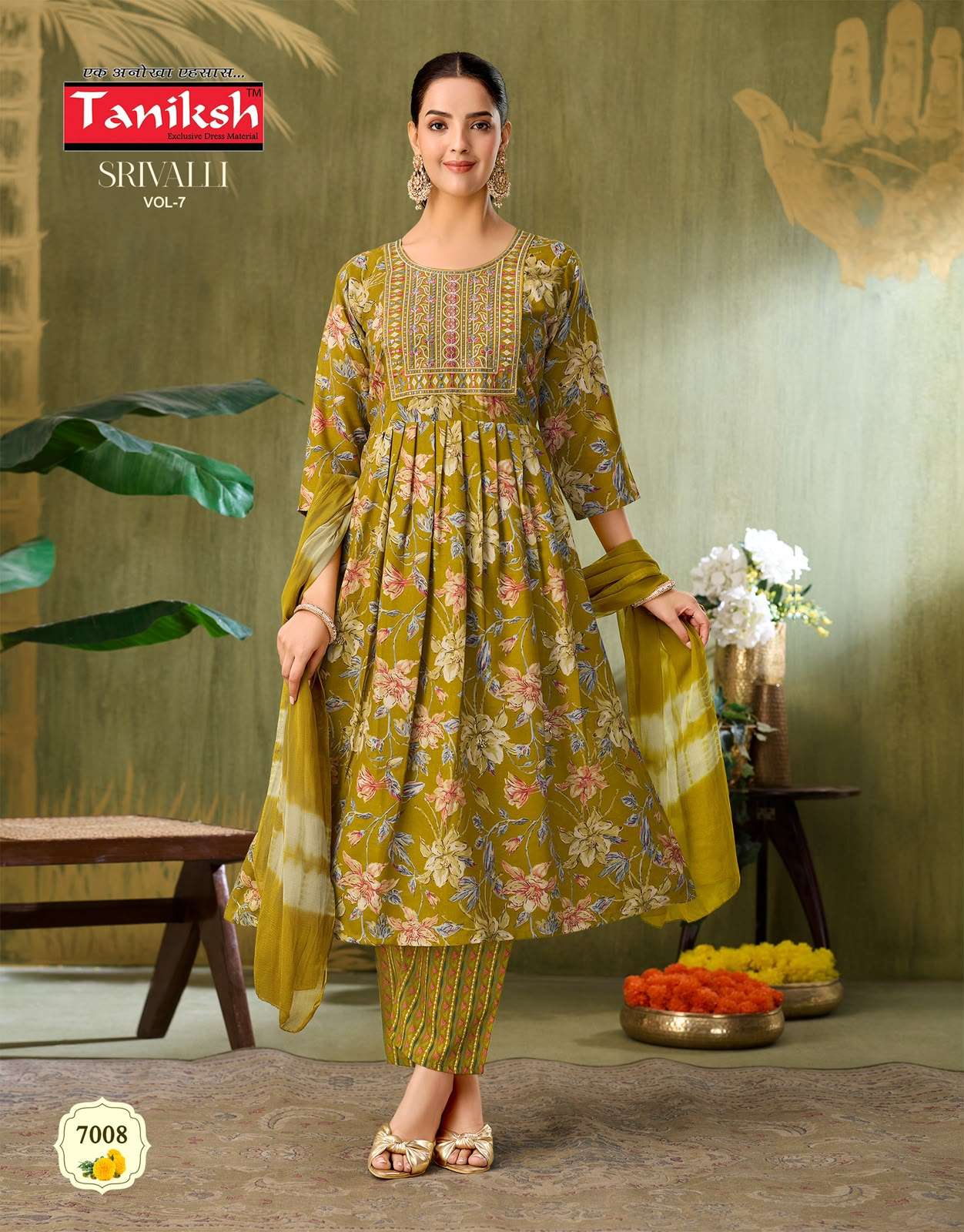 TANIKSH SRIVALLI VOL-7 Capsule Foil Printed Stitched Anarkali Suit Set
