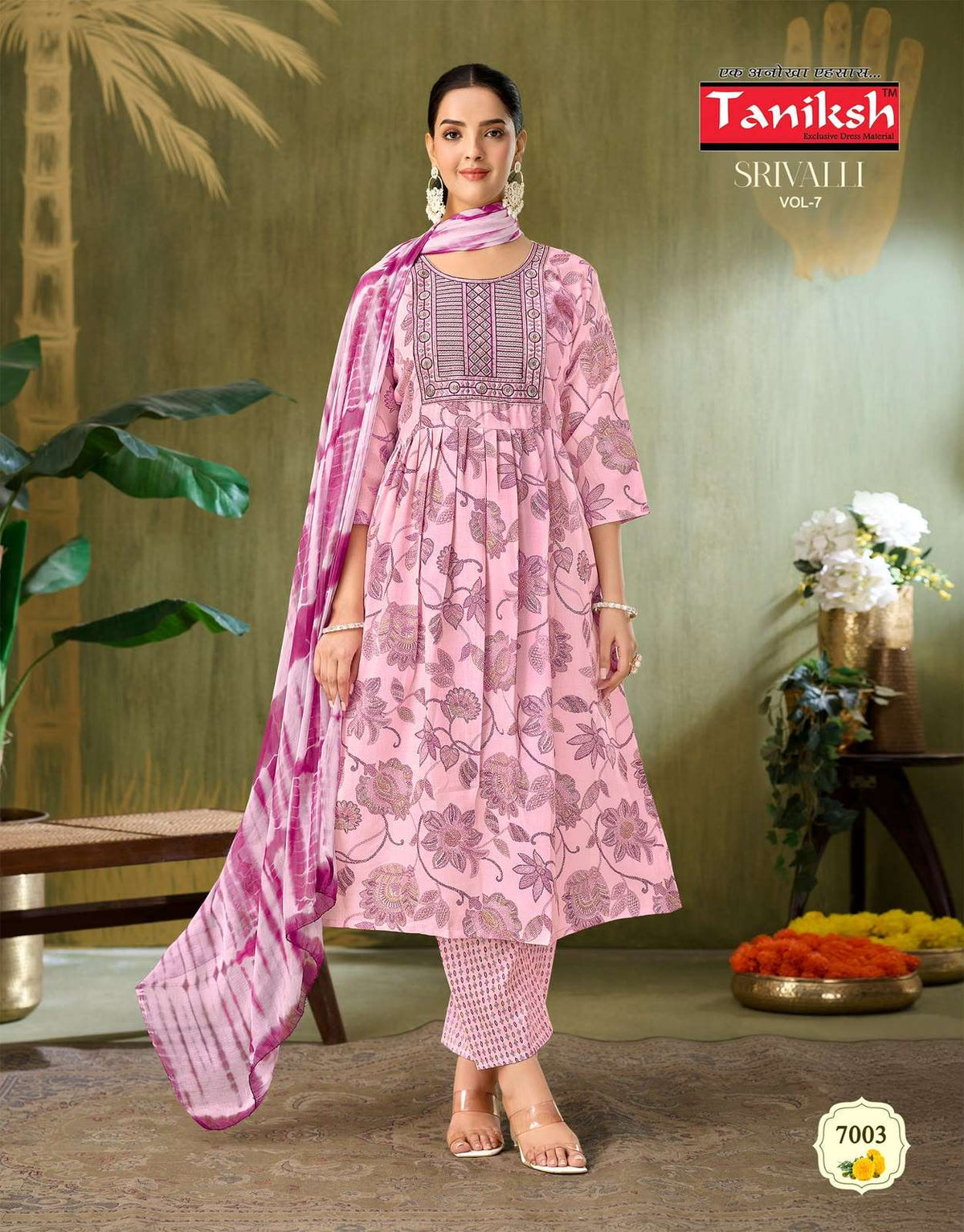 TANIKSH SRIVALLI VOL-7 Capsule Foil Printed Stitched Anarkali Suit Set - Amrah Wholesale