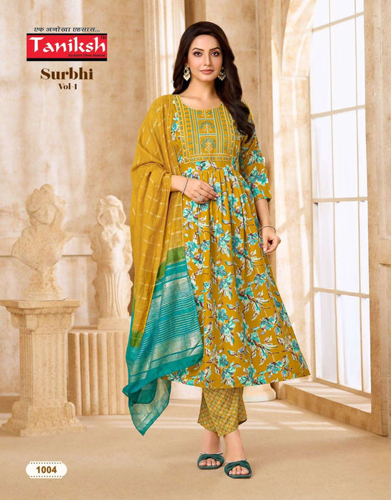 Taniksh Surbhi Vol 1 Rayon Fancy 3 Piece Suit Set - Amrah Wholesale