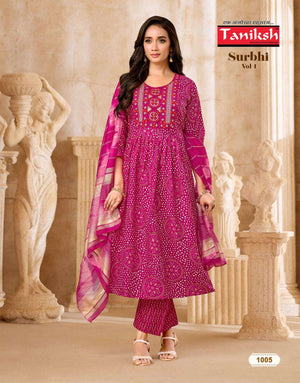 Taniksh Surbhi Vol 1 Rayon Fancy 3 Piece Suit Set - Amrah Wholesale