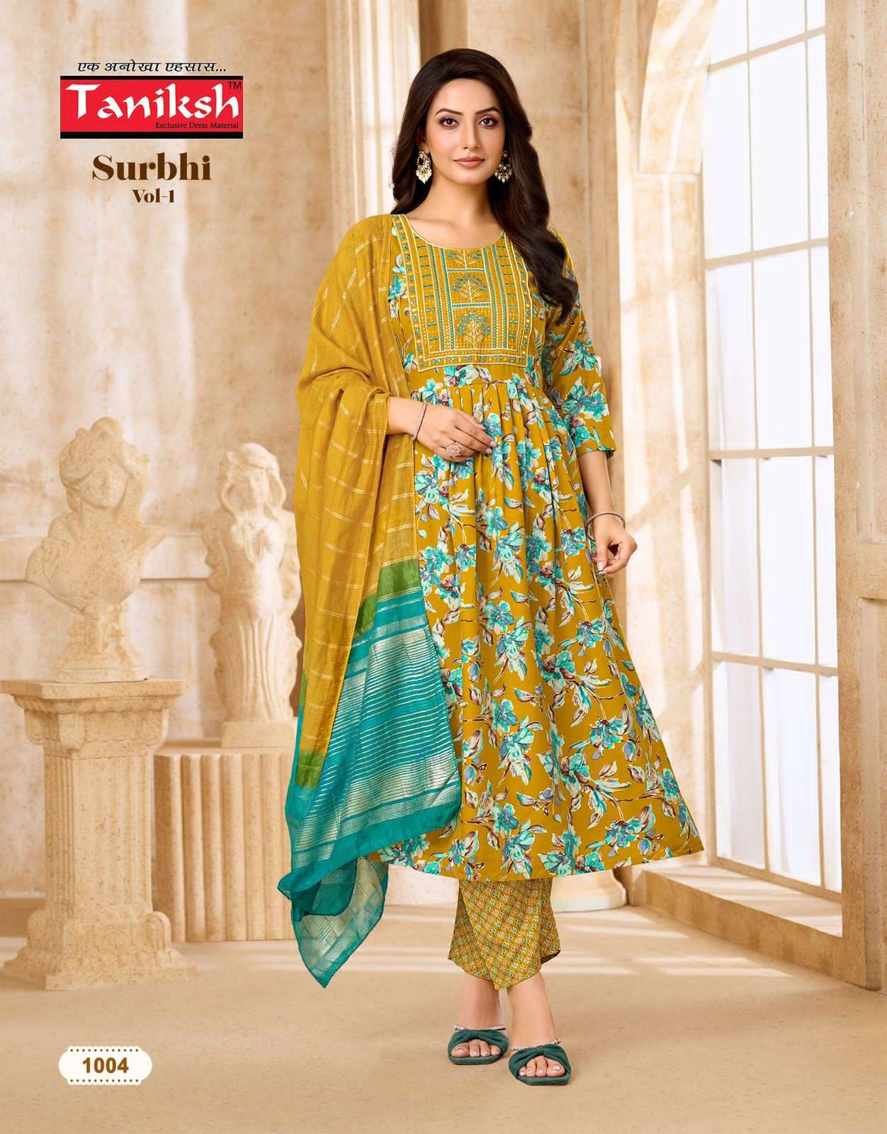 Taniksh Surbhi Vol 1 Rayon Fancy 3 Piece Suit Set