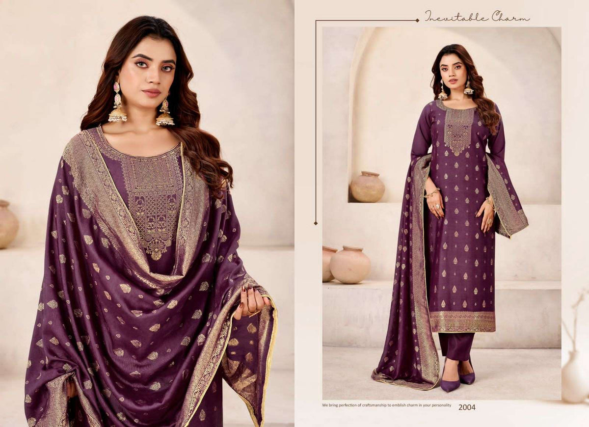 Tanishk Fashion Safari Dress Material Muslin Jacquard Catalogue - Amrah Wholesale