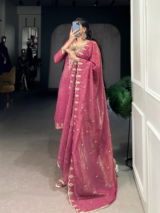 Taraa L 3032 Crunchy Kurti Pant Dupatta Set - Amrah Wholesale