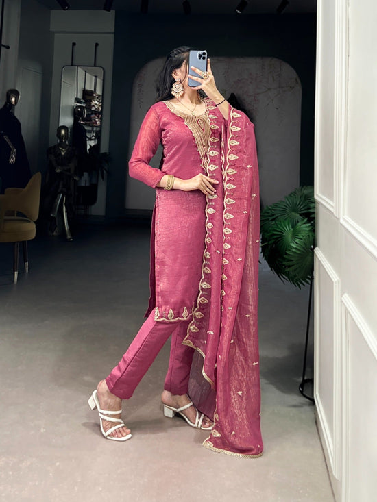 Taraa L 3032 Crunchy Kurti Pant Dupatta Set - Amrah Wholesale