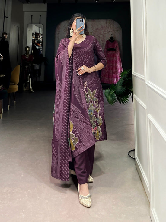 Taraa L 3301 Roman Silk Kurti Pant Dupatta Set - Amrah Wholesale