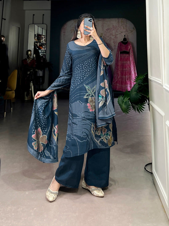 Taraa L 3301 Roman Silk Kurti Pant Dupatta Set - Amrah Wholesale