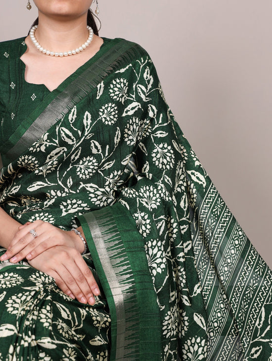 Taraa L 7214 Slub Silk Printed Saree
