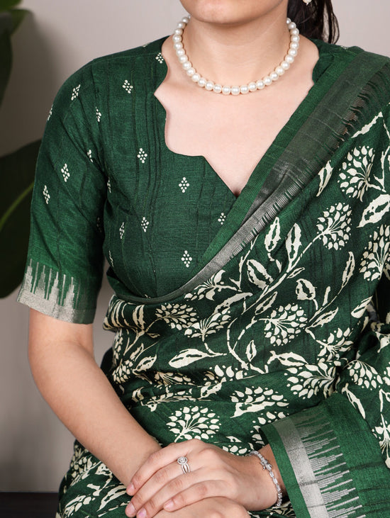 Taraa L 7214 Slub Silk Printed Saree