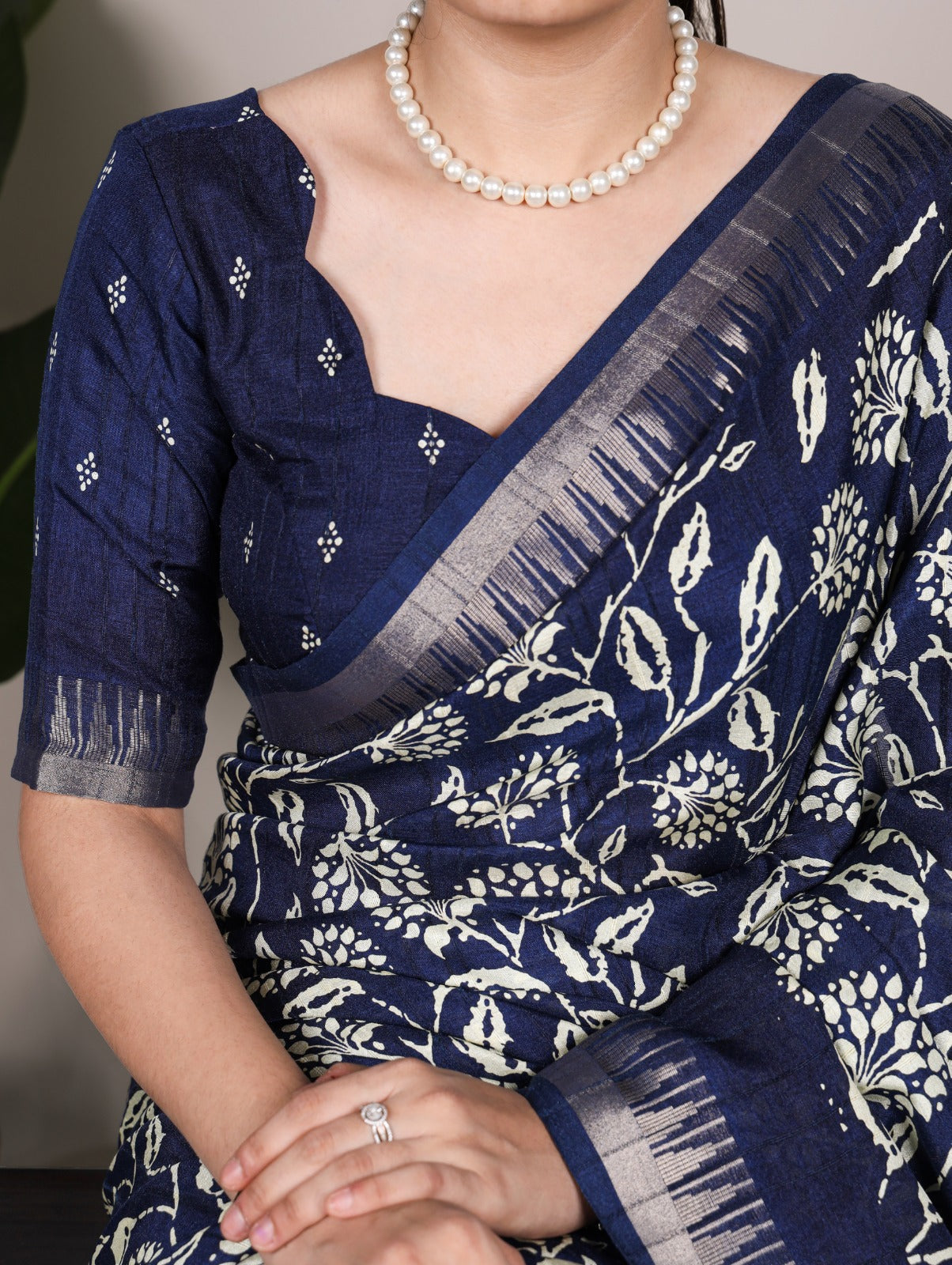 Taraa L 7214 Slub Silk Printed Saree