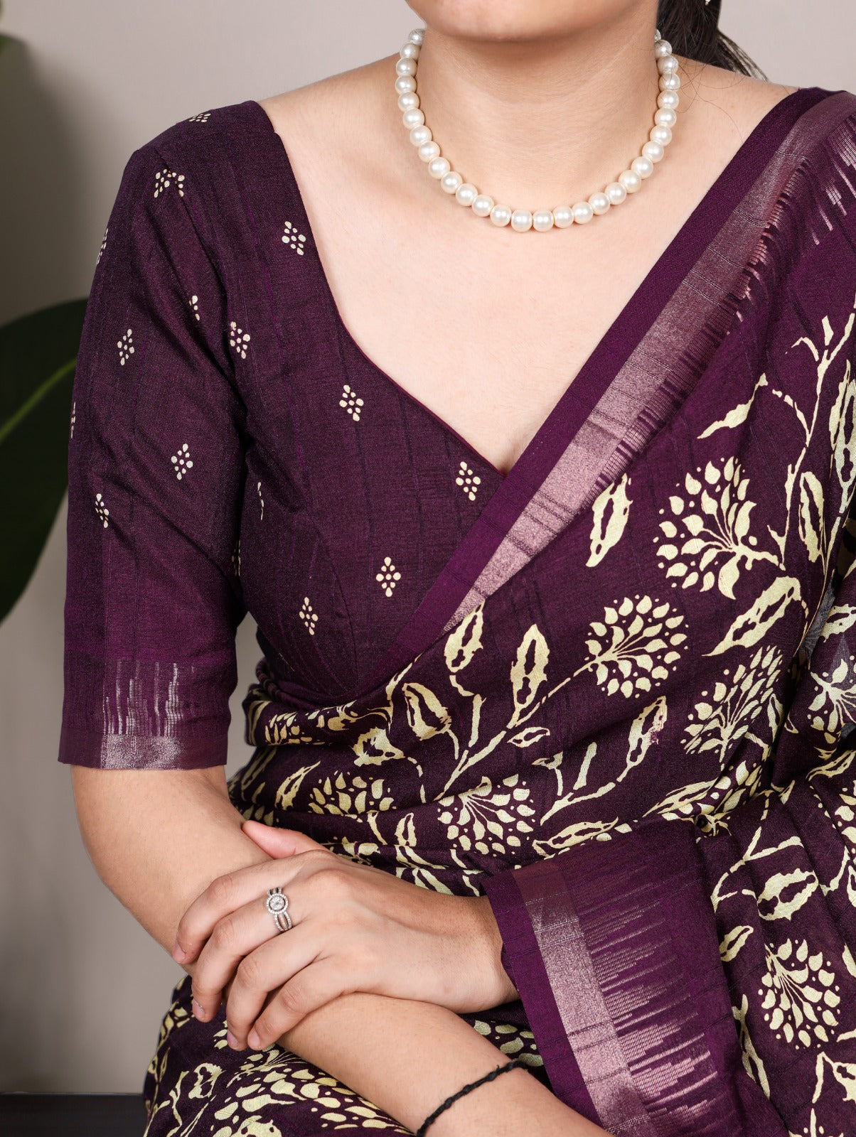 Taraa L 7214 Slub Silk Printed Saree