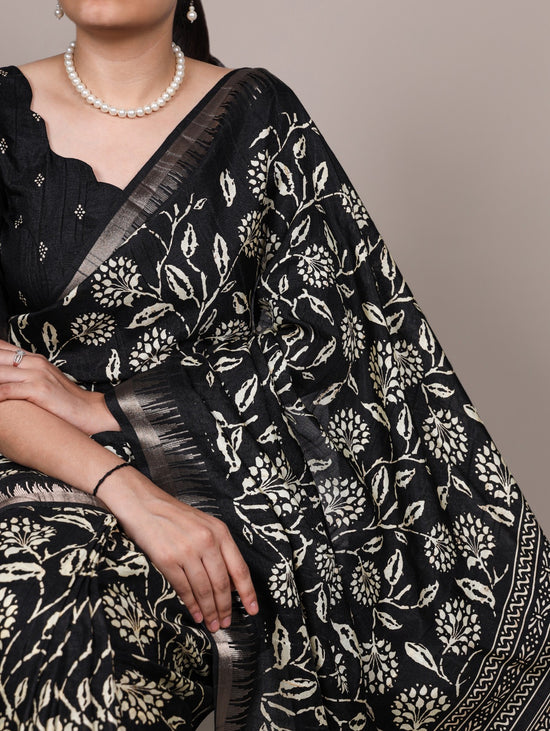Taraa L 7214 Slub Silk Printed Saree