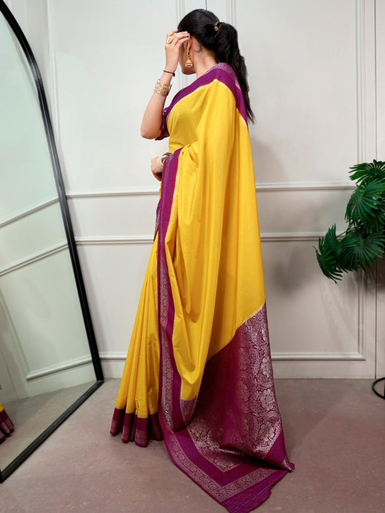 Taraa L 7900 Mysore Crepe Zari Weaving Saree - Amrah Wholesale