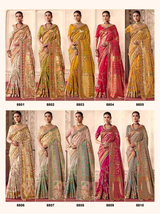 TATHASTU 8800 SERIES Dola Silk Thread Work Embroidered Saree