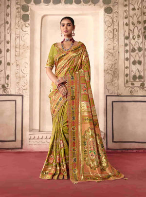 TATHASTU 8800 SERIES Dola Silk Thread Work Embroidered Saree