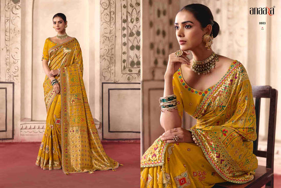 TATHASTU 8800 SERIES Dola Silk Thread Work Embroidered Saree