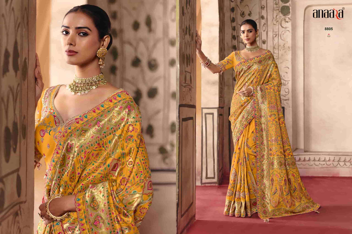 TATHASTU 8800 SERIES Dola Silk Thread Work Embroidered Saree