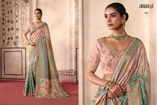 TATHASTU 8800 SERIES Dola Silk Thread Work Embroidered Saree