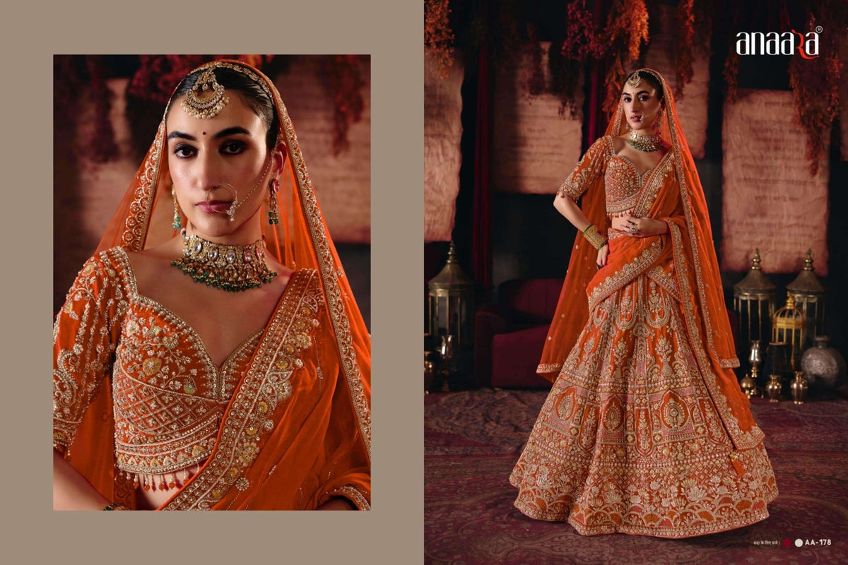 Tathastu Anaara Bridal Vol-3 Silk Embroidered Stitched Bridal Lehenga - Amrah Wholesale