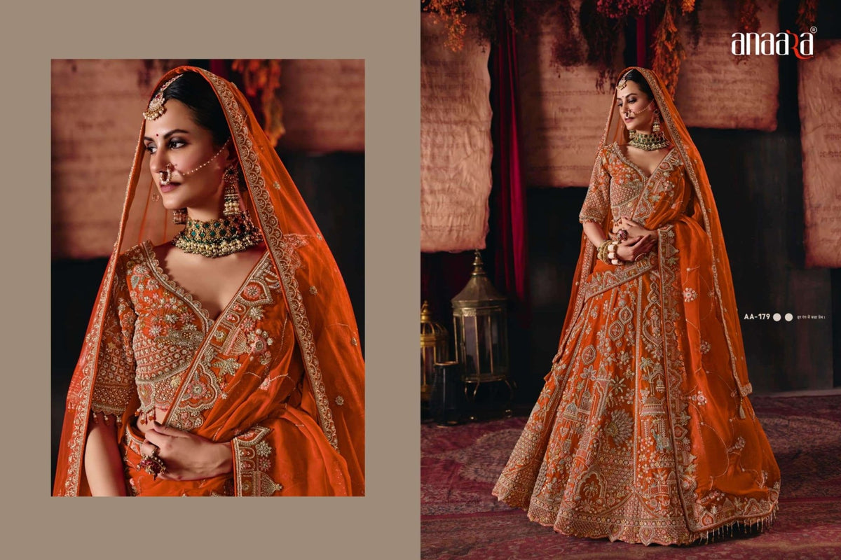 Tathastu Anaara Bridal Vol-3 Silk Embroidered Stitched Bridal Lehenga - Amrah Wholesale
