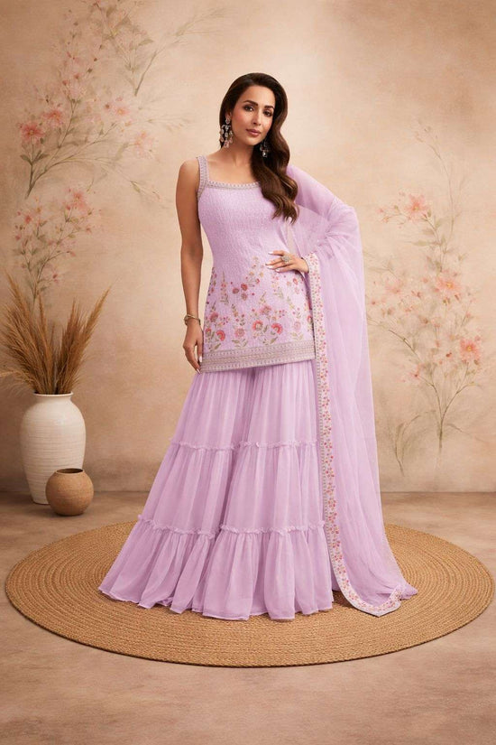 Tawakkal 1043 Faux Georgette Embroidered Sequins Dress Material - Amrah Wholesale