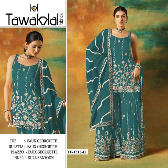 TAWAKKAL 1315 Faux Georgette Pakistani Suit Collection