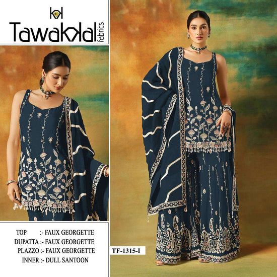 TAWAKKAL 1315 Faux Georgette Pakistani Suit Collection