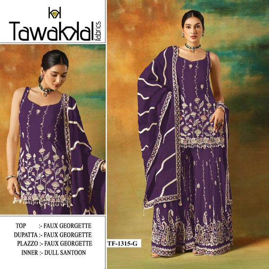 TAWAKKAL 1315 Faux Georgette Pakistani Suit Collection