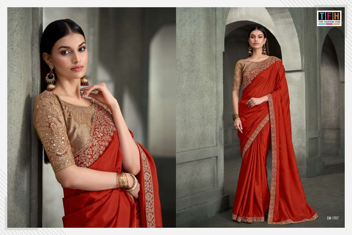 TFH SANDALWOOD VOL-17 Satin Silk Saree