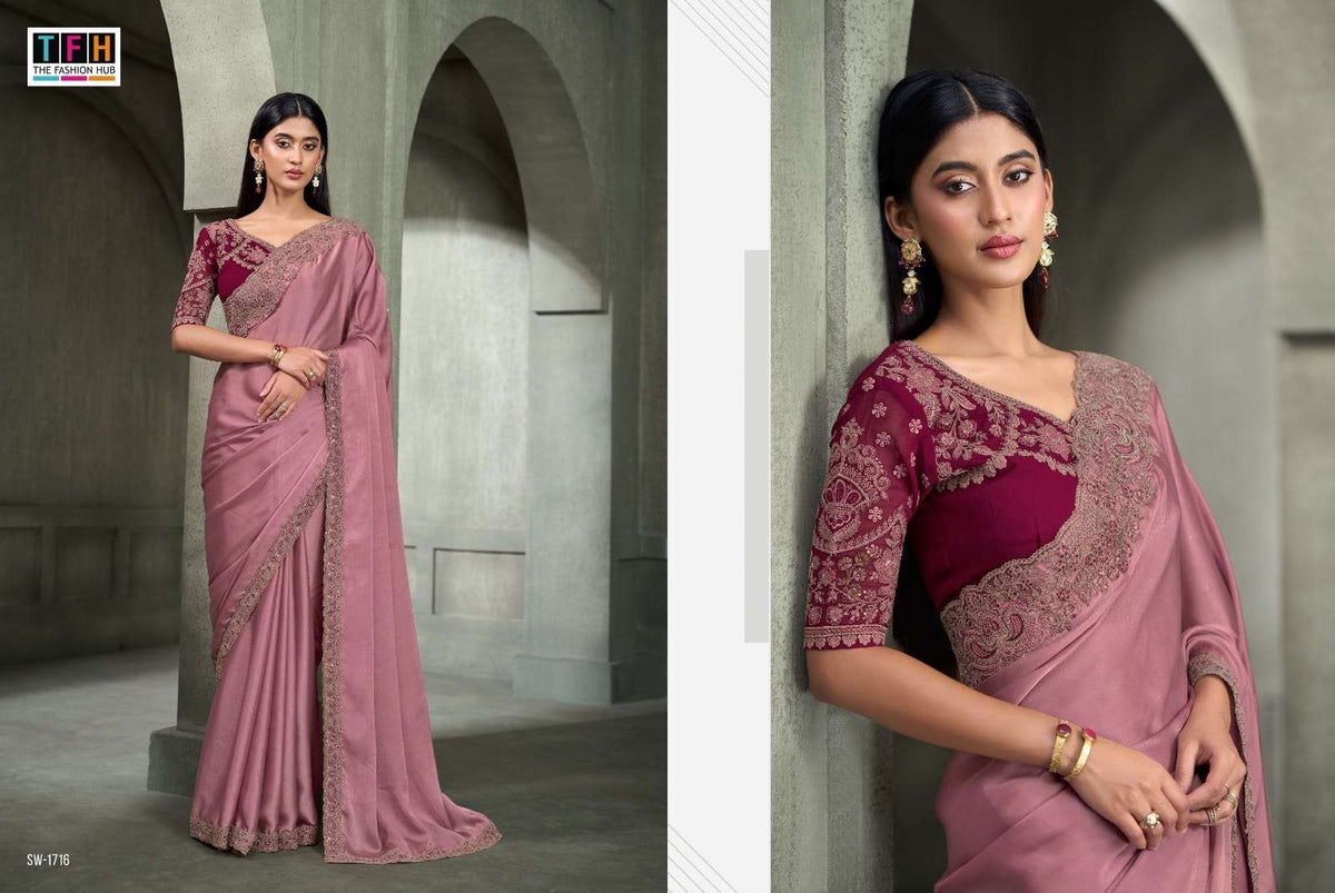 TFH SANDALWOOD VOL-17 Satin Silk Saree