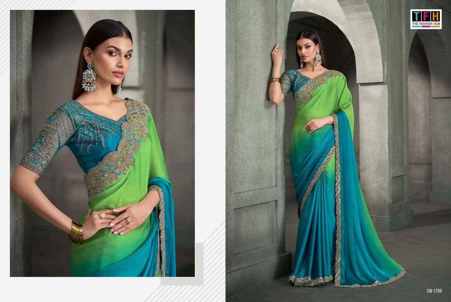 TFH SANDALWOOD VOL-17 Satin Silk Saree