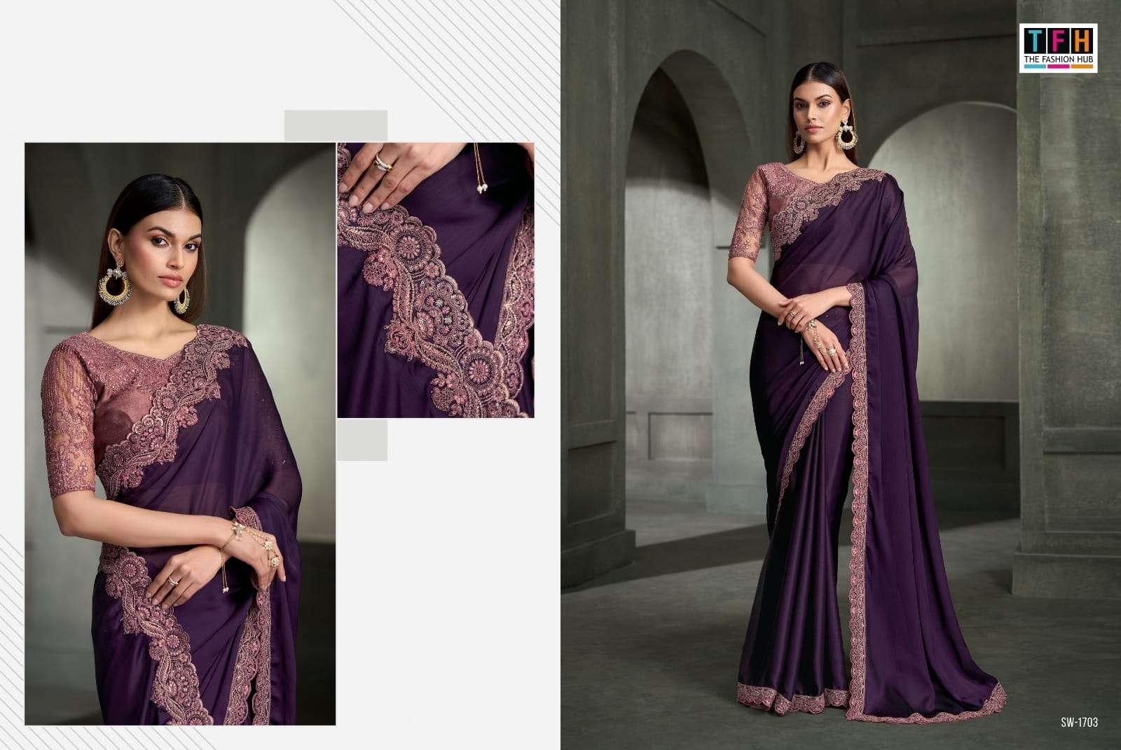 TFH SANDALWOOD VOL-17 Satin Silk Saree