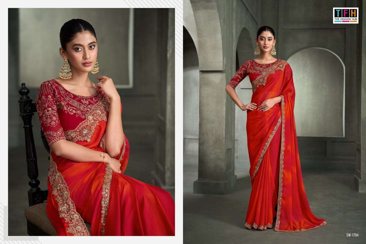 TFH SANDALWOOD VOL-17 Satin Silk Saree
