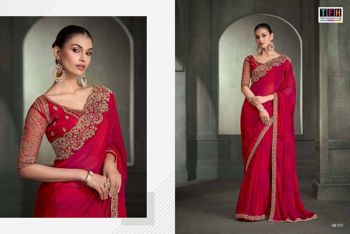 TFH SANDALWOOD VOL-17 Satin Silk Saree