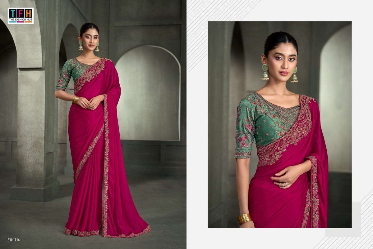 TFH SANDALWOOD VOL-17 Satin Silk Saree
