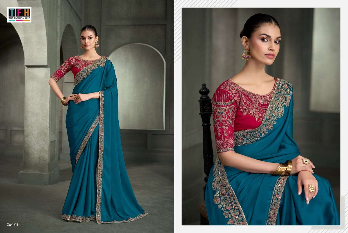 TFH SANDALWOOD VOL-17 Satin Silk Saree