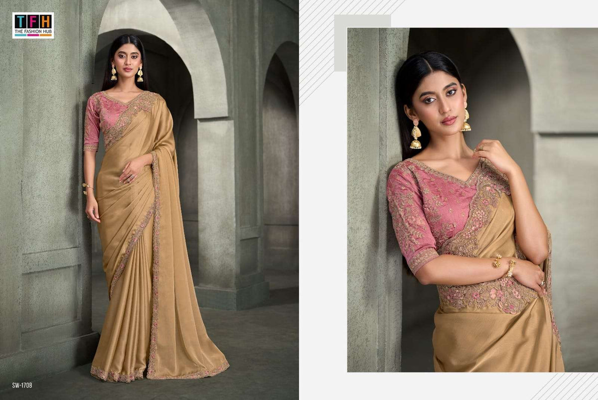 TFH SANDALWOOD VOL-17 Satin Silk Saree