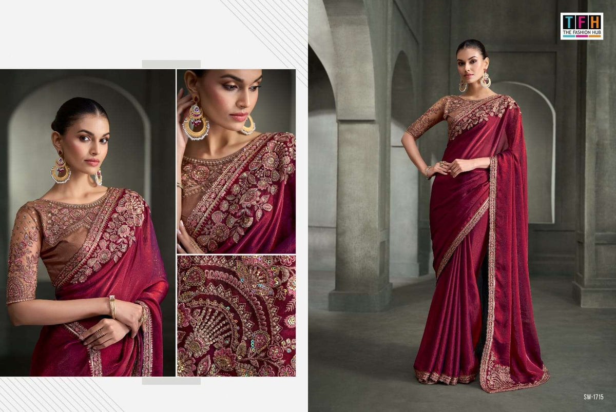 TFH SANDALWOOD VOL-17 Satin Silk Saree