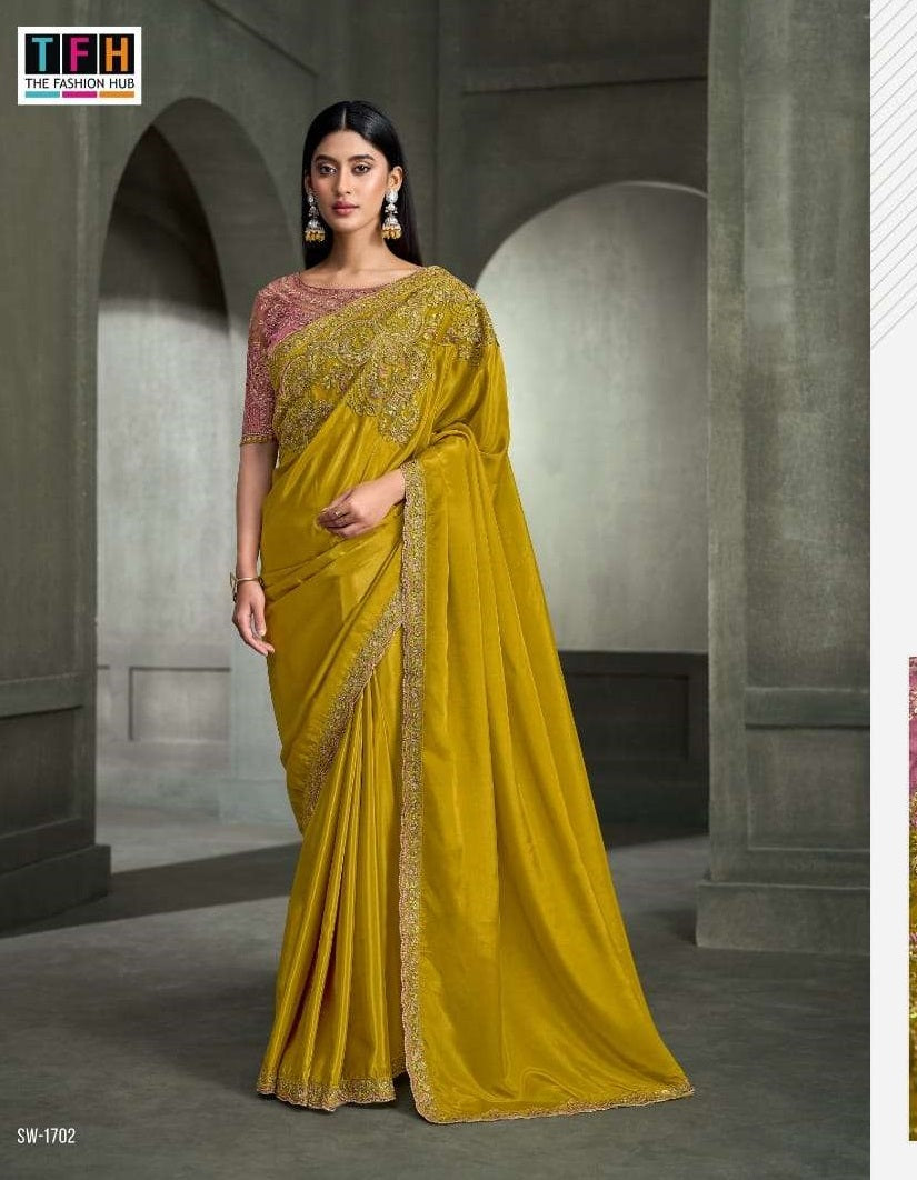 TFH SANDALWOOD VOL-17 Satin Silk Saree