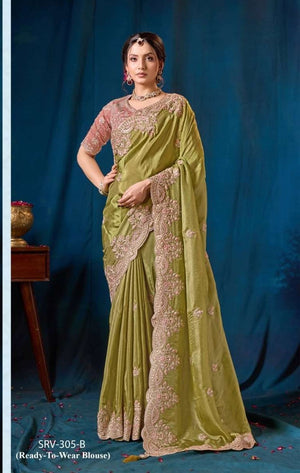 TFH SARVARATNA VOL-7 Viscose Embroidered Premium Party Wear Saree