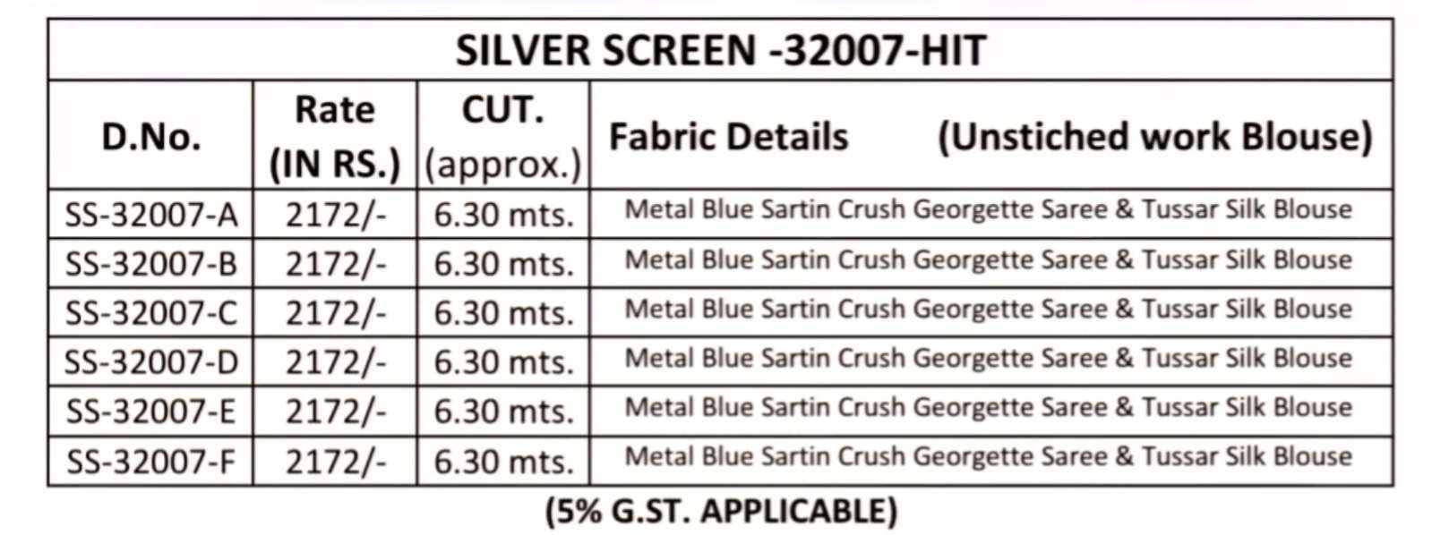 Tfh Silver Screen 32007 - Amrah Wholesale