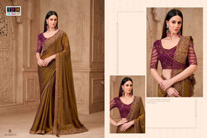 TFH Silver Screen 32015 Georgette Embroidery Saree