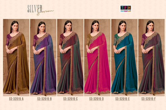 TFH Silver Screen 32015 Georgette Embroidery Saree - Amrah Wholesale