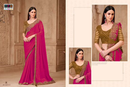 TFH Silver Screen 32015 Georgette Embroidery Saree - Amrah Wholesale