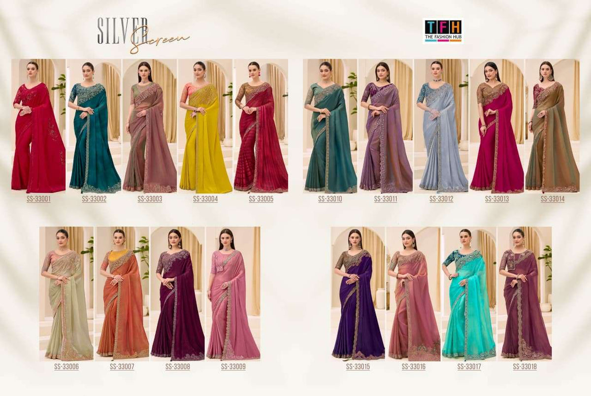 TFH Silver Screen Vol-23 Fancy Fabric Sarees