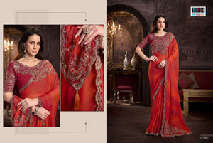 TFH Silver Screen Vol-24 Satin Silk Embroidered Festive Wear Saree