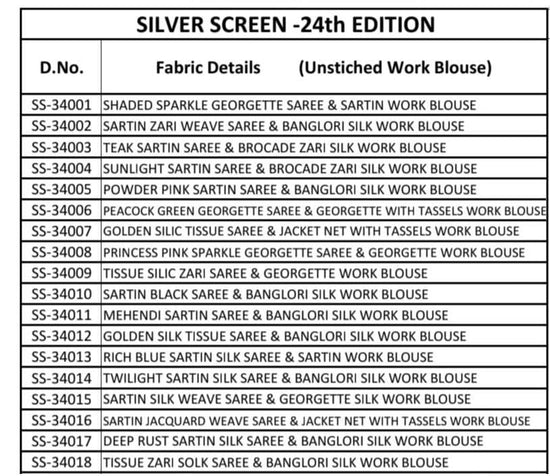 TFH Silver Screen Vol-24 Satin Silk Embroidered Festive Wear Saree