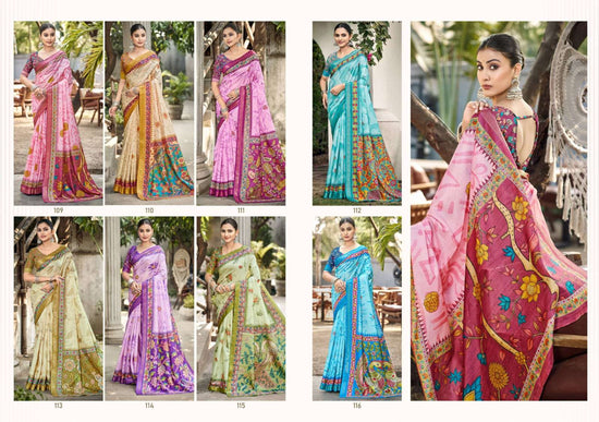 The Fabrica Crystal Soft Cotton Digital Print Saree